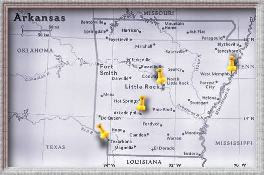 Arkansas map by Daumal 