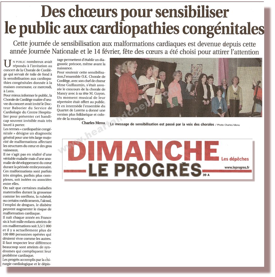 Article paru dans le progrs