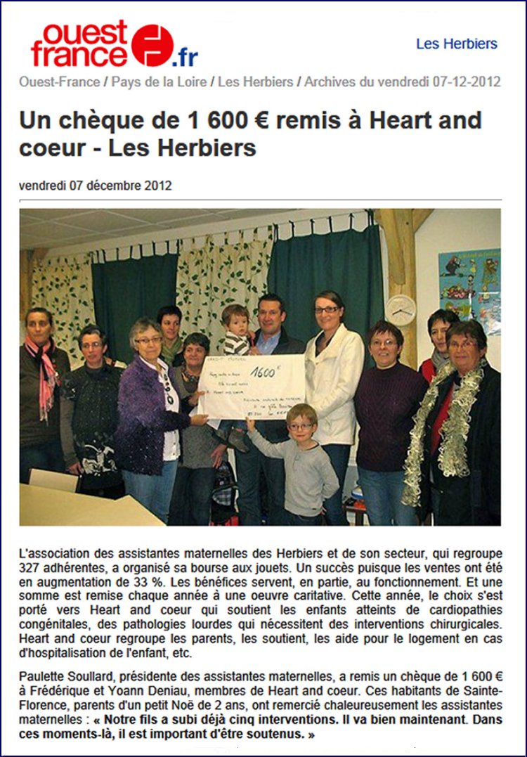 Article sur Ouest France