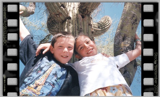 Gaelle et Adrien  au Saguaro National Park